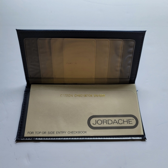 Vintage JORDACHE Blue Leather Snap Front Wallet with Removable Checkbook - Picture 5 of 6